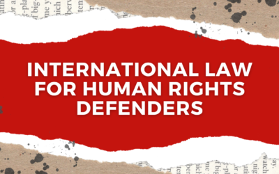 International Law for Human Rights Defenders